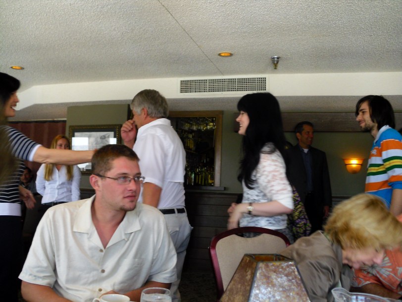 Nick at DiMillo's receiving his award for Haiti trip