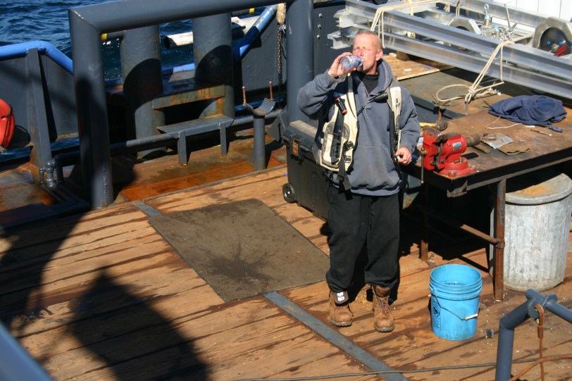 Hydrating before work 