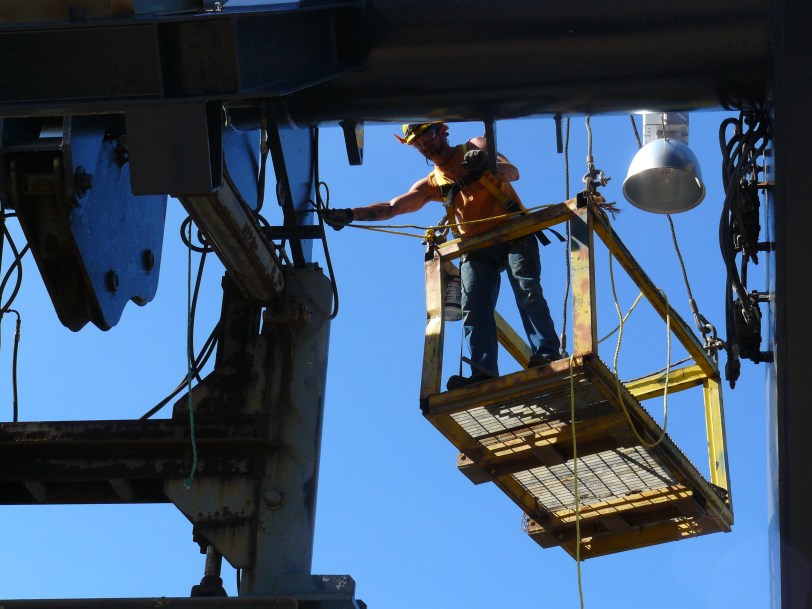 Alex B. working on the A-frame